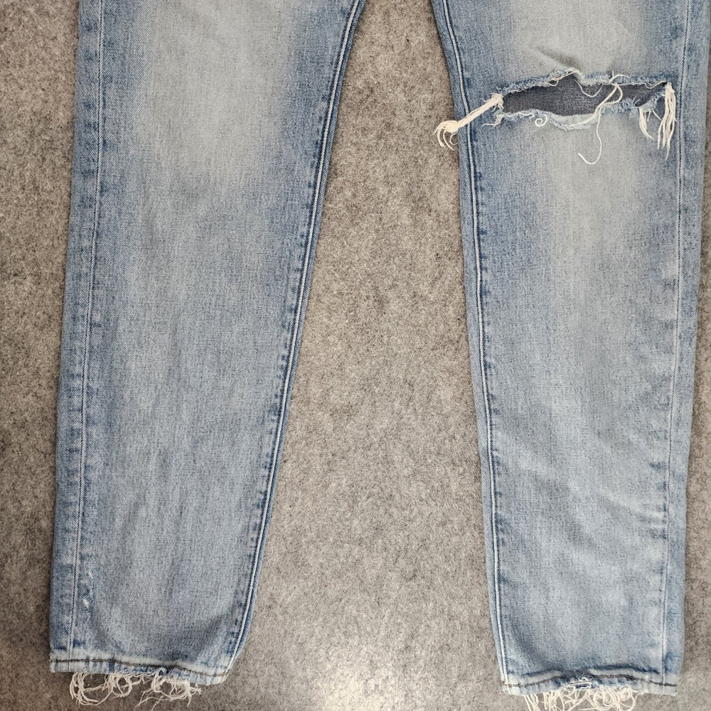 Abercrombie & Fitch 33x34 Light Wash Distressed 90s Slim Vintage Stretch Mens - Picture 4 of 7